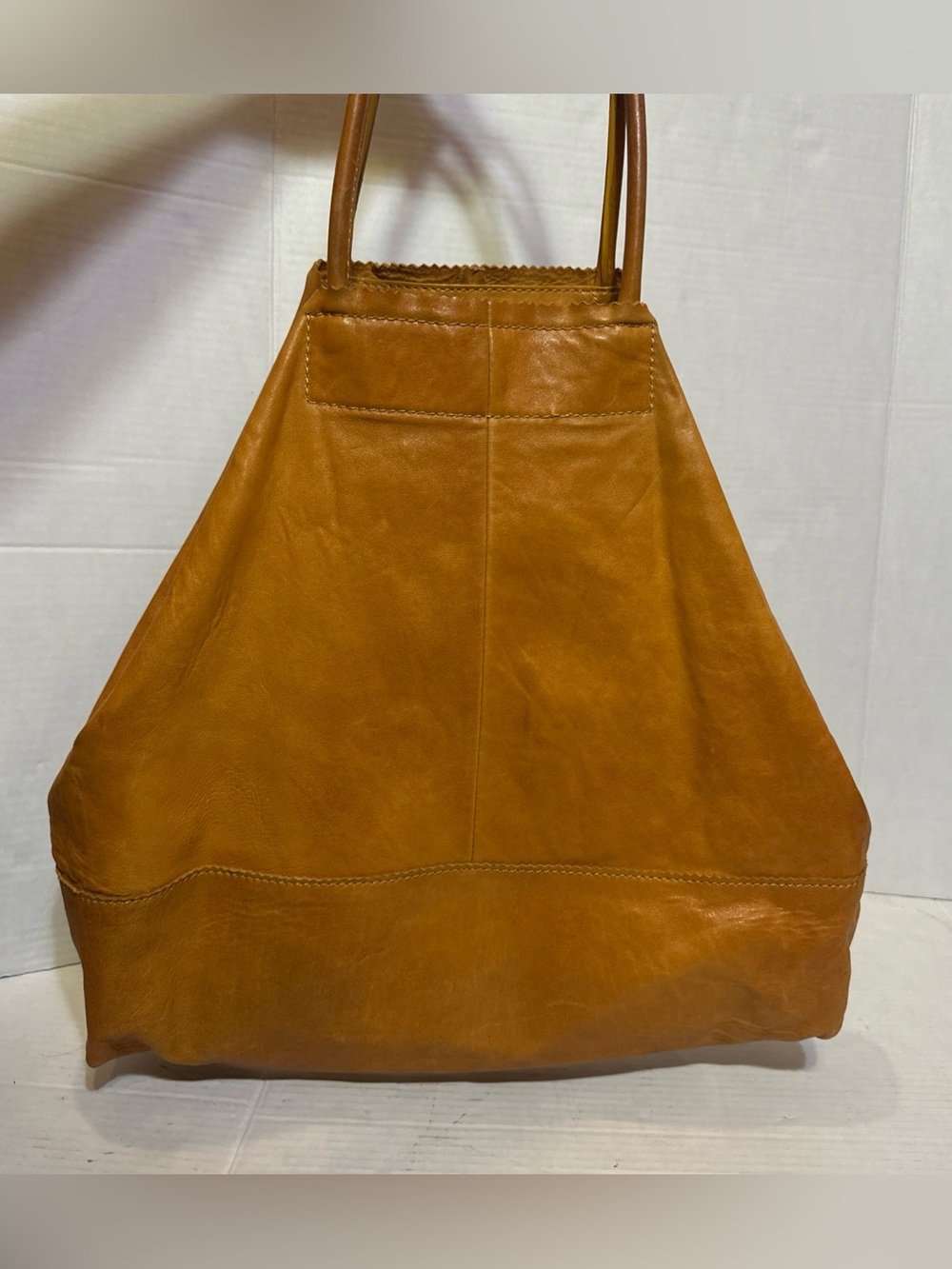 Banana Republic Brown Tote Bag Double Handles Magnetic Closure Solid Stitching